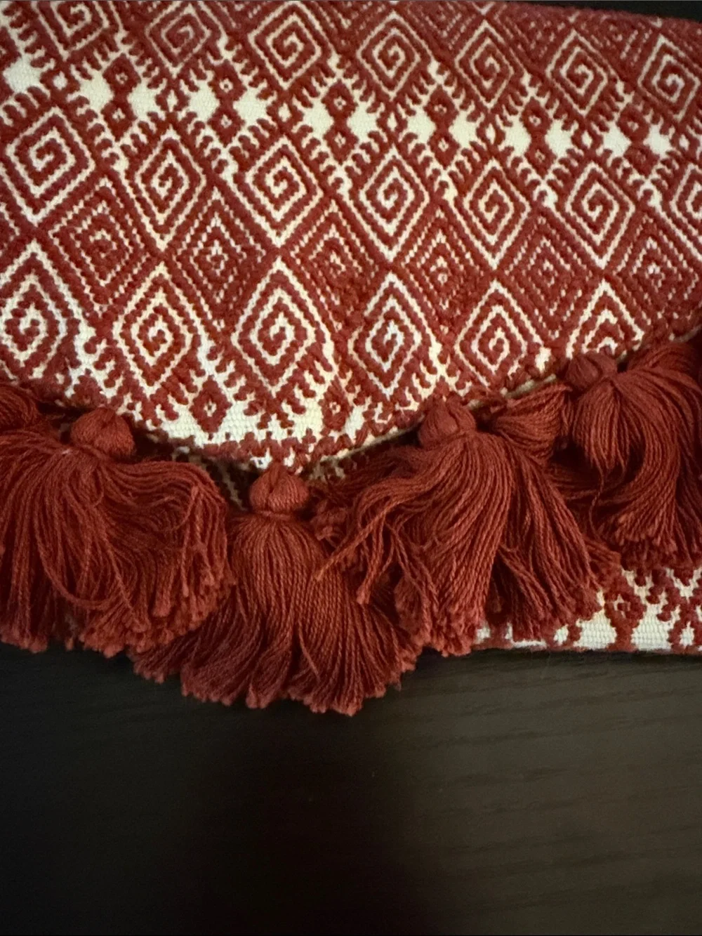 Tin Marin Ana Embroidered Clutch burgundy